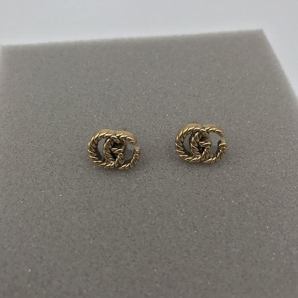 

classic snake letter women's net red s925 silver needle versatile earrings