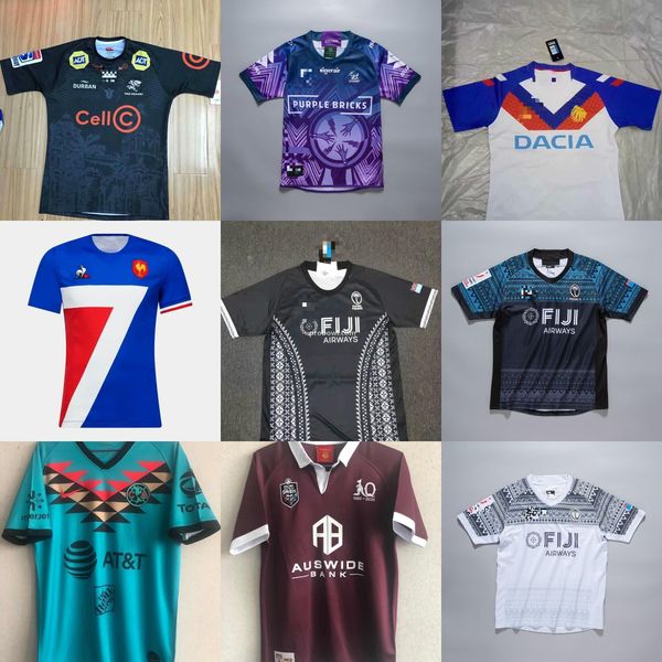 

2021 fashion fijian sevens home rugby jersey black shark melbourne hero edition british lions friench green jaguar maru club super jersey me, Black;gray