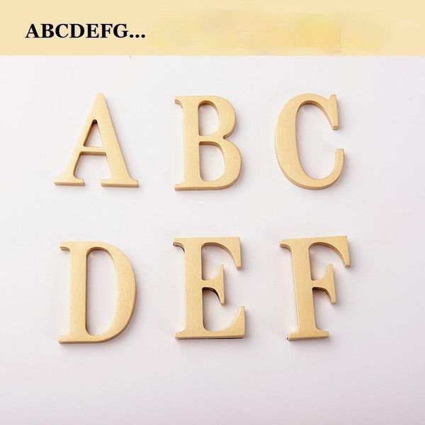 

wall-sticker pure copper alphabet letters adhesive brass numerals combination for house numbers el home door wall diy decor novelty items