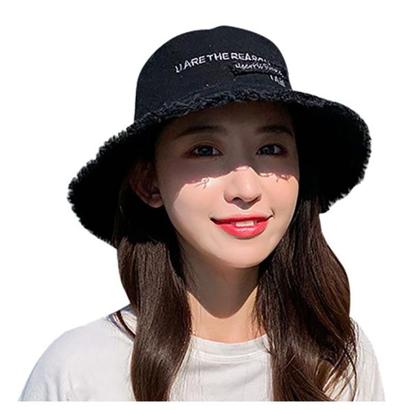 

wide brim hats fashion casual cap sun beach bucket hat elegant edge wash old fisherman sombrero de pescador #t2, Blue;gray
