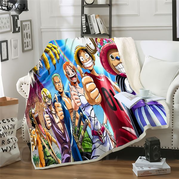 

cloocl blankets japan anime onepiece 3d print sofa travel throw blanket teens plush quilt