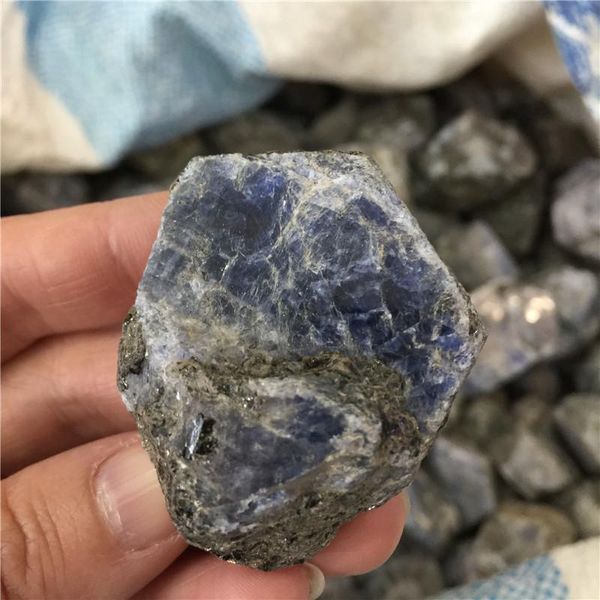 

decorative objects & figurines natural blue corundum stones rough gemstone crystal mineral specimen stone collection