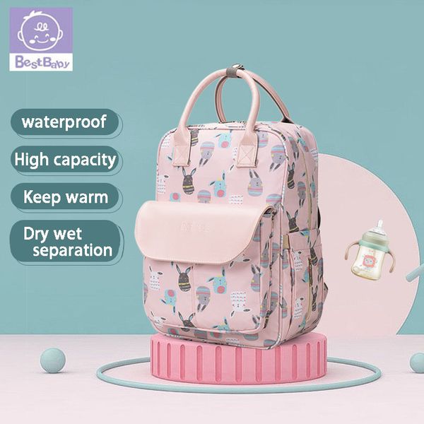 

baby pink series baby bags diaper bag waterproof mommy bag backpack for travel maternity stroller bag colorful large 210326