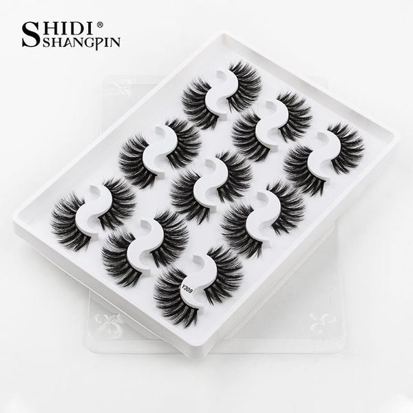 

5/9pairs 3d faux mink eyelashes long wispy natural lashes false extension makeup tools