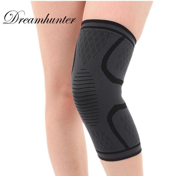

elbow & knee pads compression pad 3d weaving elastic nylon sport sleeve men women fitness running cycling warmer gym support braces, Black;gray