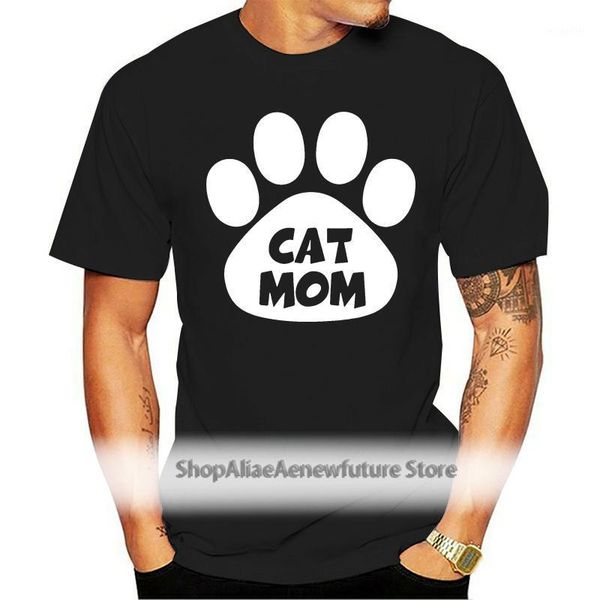 

cat mom t-shirt unique tee animal lovers clothing women funny short sleeve print for youth middle-age old age shirt men's t-shirts, White;black