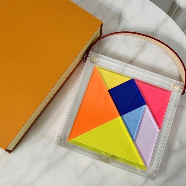 Tangram di lusso 7 pezzi Giochi all'aperto Attività Puzzle Colorato Quadrato IQ Gioco Rompicapo Giocattoli educativi intelligenti per bambini