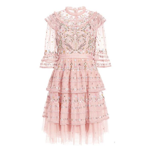

casual dresses z12243 female fashion spring dressed luxury brand european design party dress 575h, Black;gray
