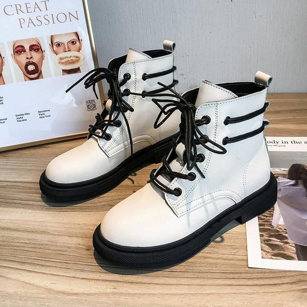 

boots pu woman shoes female women winter warm cross lace up ankle black ladies short boot 2021