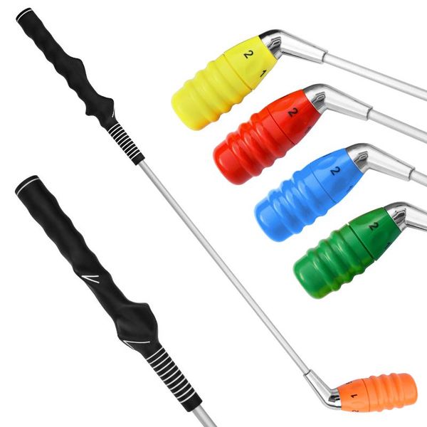 

golf swing trainer with sound alignment stick practice training aid accessory complete set of clubs