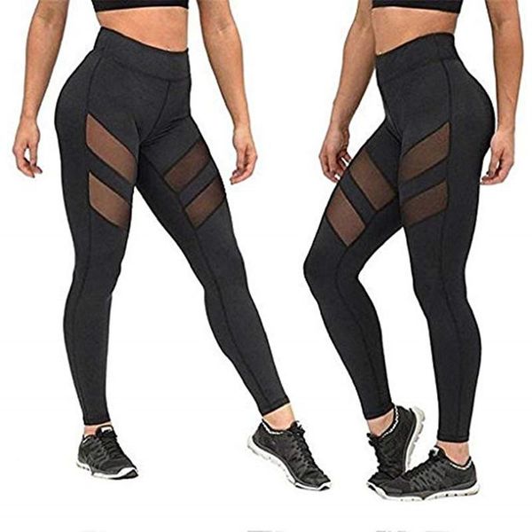 

women's leggings pants loose fitness casual hip lifting high waist seamless workout clothes sports gym running trousers girl tights, Black
