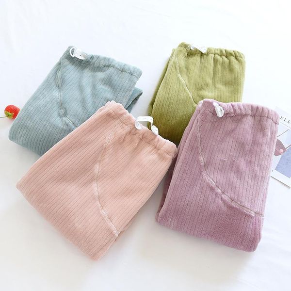 

maternity bottoms fdfklak 2021 flannel casual trousers autumn winter thicken warm belly lift pants pregnancy clothes outer wear, White