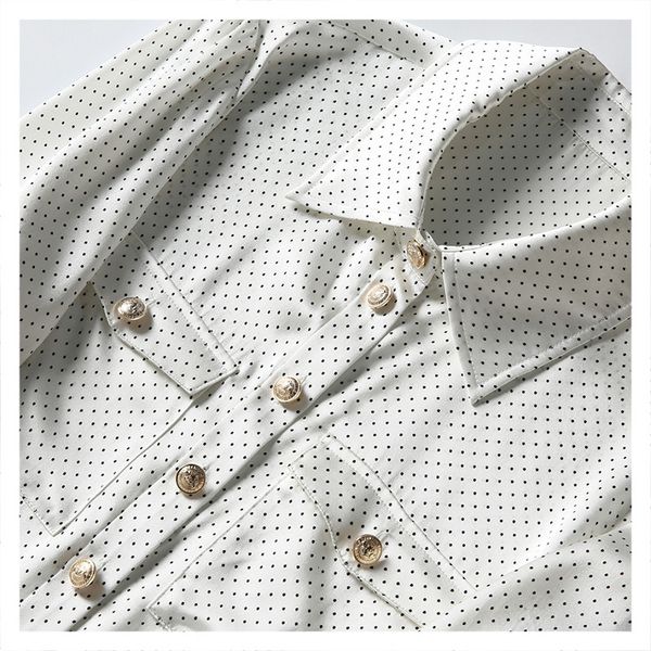 

blouses 2021 early spring single-breasted white temperament commuter mulberry solid color silk cardigan long-sleeved shirt