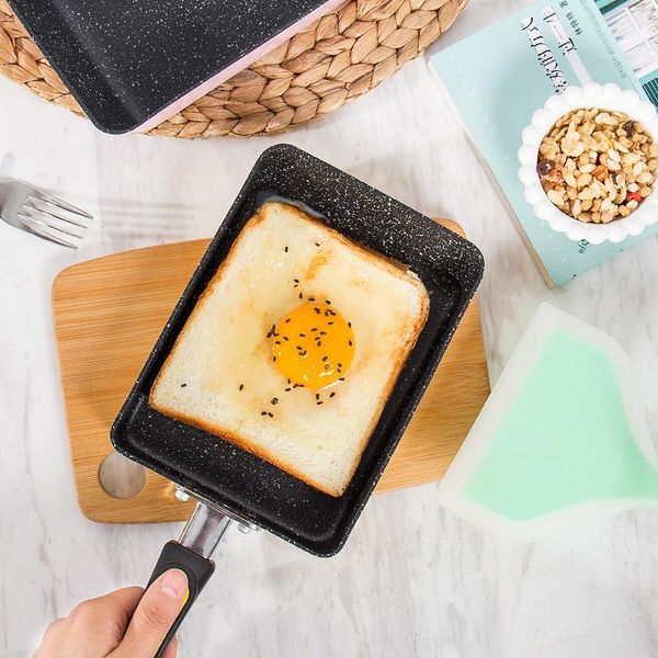 

japanese-style thick egg tamagoyaki pot non-stick roll small frying pan square griddles & grill pans