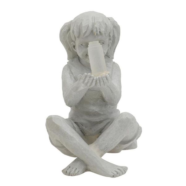 

solar lamps 1pc luminous resin decoration lovely craft exquisite statue decor (beige)