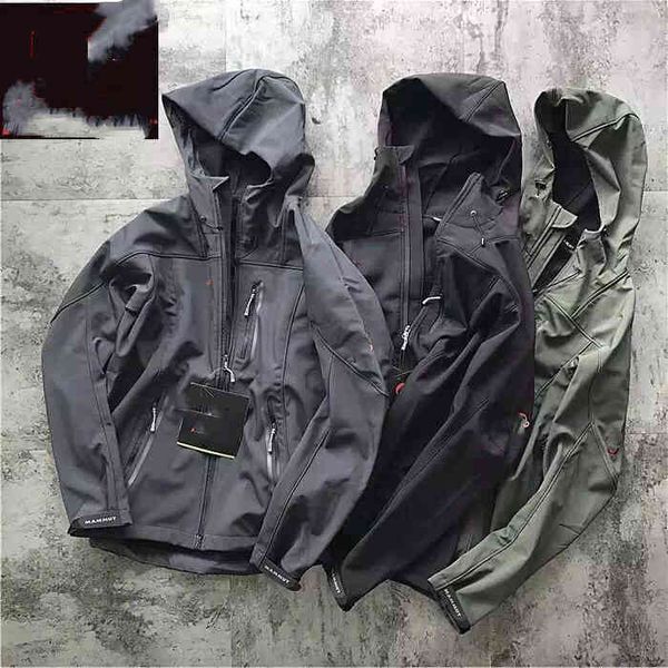 

men's jackets clothing autumn and winter men's outdoor sports leisure plush soft shell hooded stormsuit 6369 to5u, Black;brown