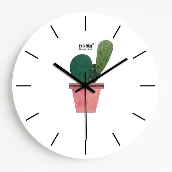 

wall clocks plant clock creative frameless silent watches nordic fresh personality living room kitchen decorative