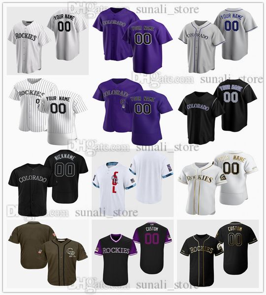 

stitched baseball jerseys 19 charlie blackmon 21 kyle and 55 jon gray 48 germÃ¡n mÃ¡rquez 27 trevor story 52 daniel bard 60 mychal givens 35 e, Blue;black
