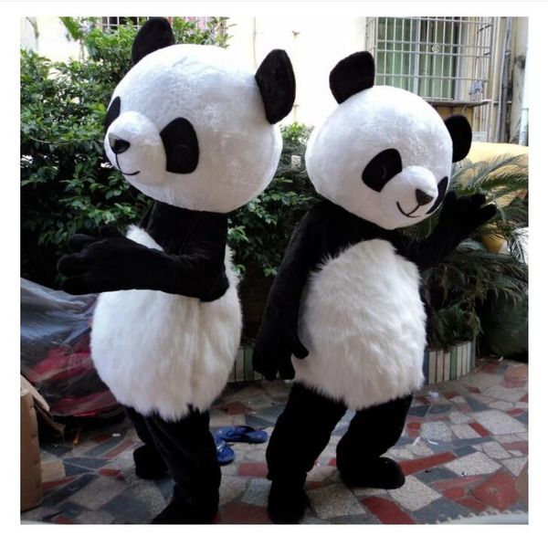 Fato direto da fábrica traje chinês panda mascote traje halloween carnaval fancy festa proxs aniversário presentes