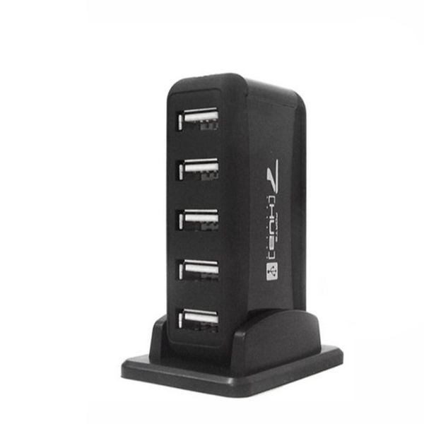

hubs portable 7 port usb 2.0 hub high speed splitter with ac power adapter cable for pc lapcharging