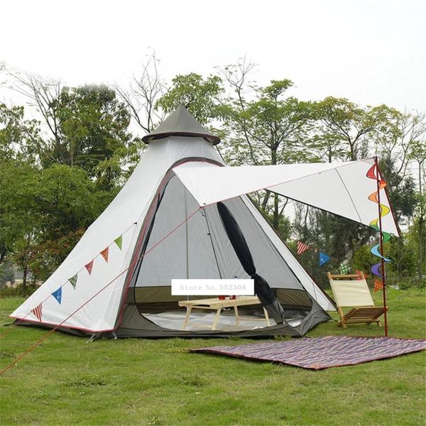 

camping tent outdoor mongolian yurt beach anti-mosquito tabernacle double layer hiking lodge 4-6 person teepee tents and shelters