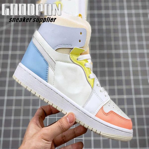 

jumpman 1 cfmt basketball shoes sall white bleue pink fashion outdoor sneakera26