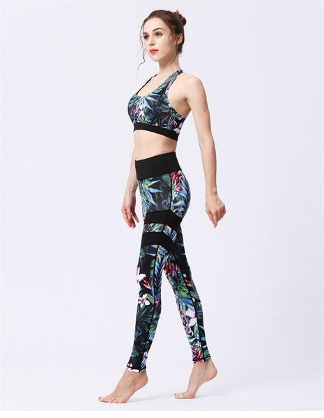 

yoga outfit women tracksuit sportswear outdoor running workout fitness bra sports leggings set lady gym clothes suit