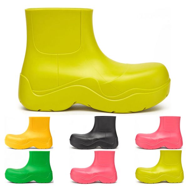 Chelsea Botas Doces Doces Sólidos Cores Rosa Pistache Frost Frost Moda Ao Ar Livre Plataforma Ao Ar Livre Martin tornozelo Boot Round Toes à prova d'água