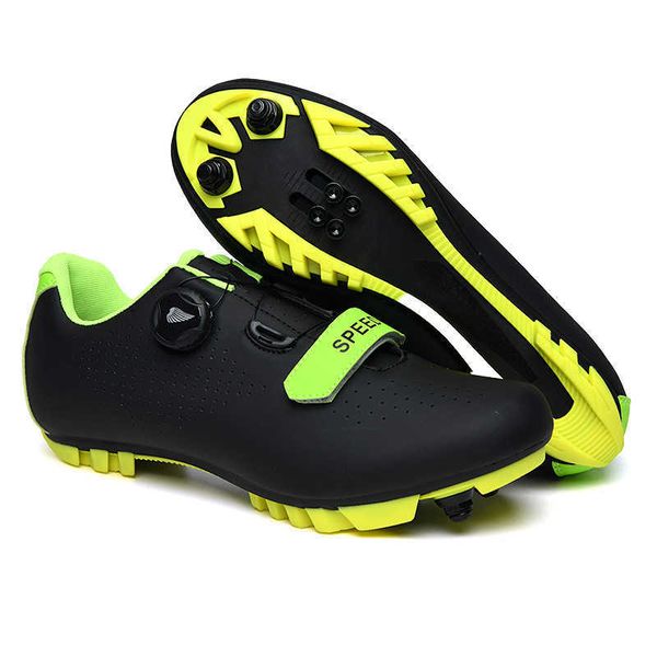 

2021 mountain bike riding shoes men's and women's breathable hard soled lock