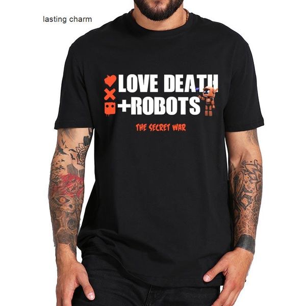 

men's dress shirts love dth & robots t-shirt science fiction seri sho film animation cool comfoable crew ne t, White;black