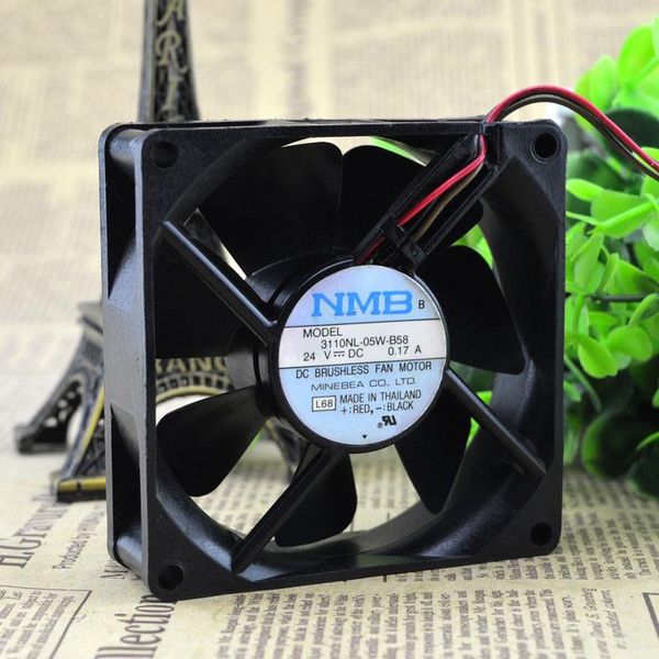 

fans & coolings brand nmb 3110nl-05w-b58 l68 dc 24v 0.17a 8025 8cm 80*80*25mm inverter cooling fan