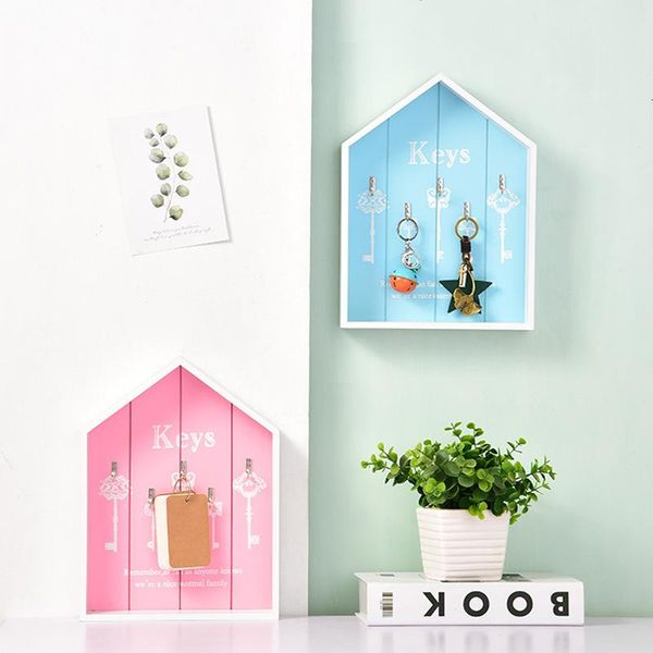 

wall-mounted wall decor wooden key hook cargo storage box coat keys bags clothes hanging holder home decoration other