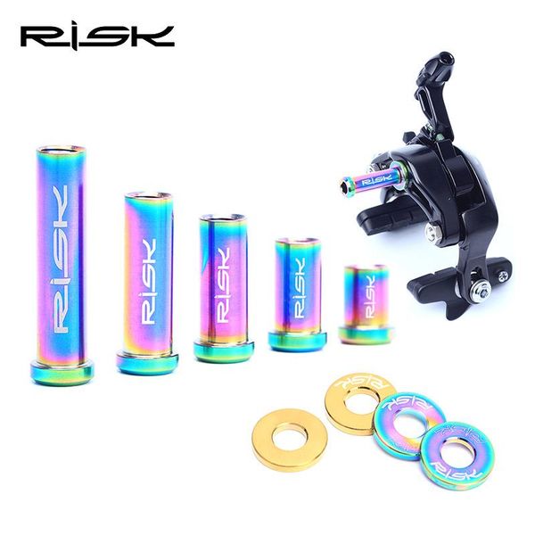 

bike brakes risk tc4 titanium road bicycle c-brake pivot nuts with washer 10/15/20/25/30/40mm c clamp fixing screws cycling parts