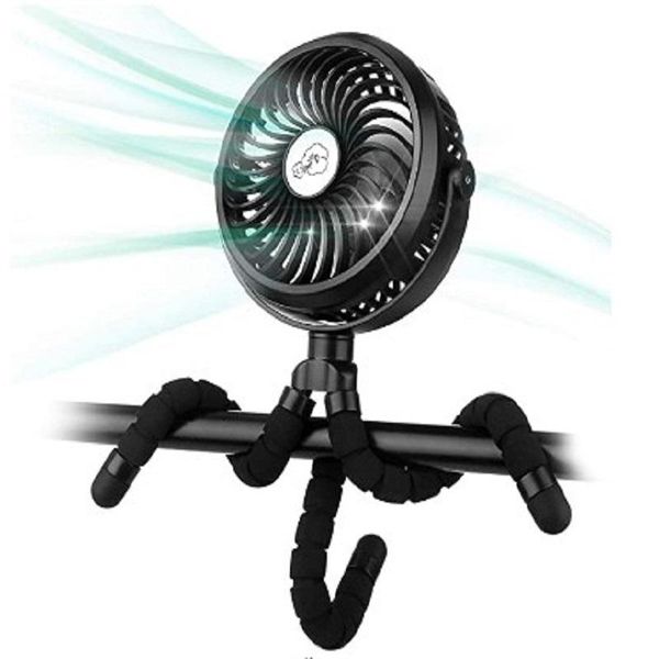 

electric fans stroller fan ocs portable deformable clip-on desk flexible tripod usb charging hanging shape stand 3 speeds