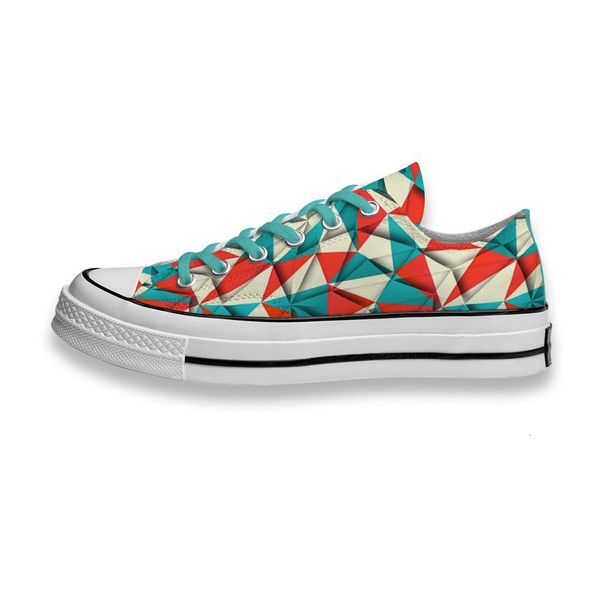 

custom printed shoes geometric triangle sneakers low mens womens skateboard sport footwear diy trainers canvas casual shoe f6ki