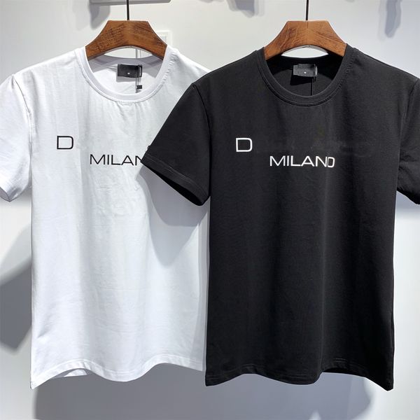 

2021ss new mens designer t shirt paris fashion tshirts summer dq pattern t-shirt male 100% cotton d2524, White;black