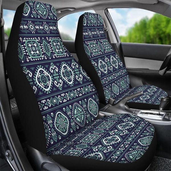 

2pcs multi color tribal mandala print car seat cover auto front dustproof dirty anti colorful strip suv sheet chair covers