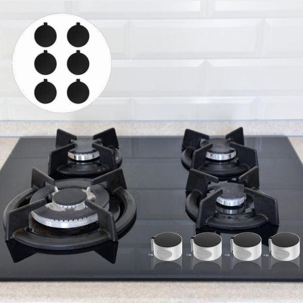 

smart home control 6 pcs stainless steel gas stove knobs universal cooker switch
