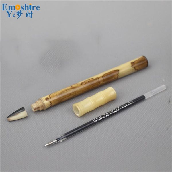

ballpoint pens creative butterfly bamboo inlay horn pointer roller ball pen present collection gift p837, Blue;orange