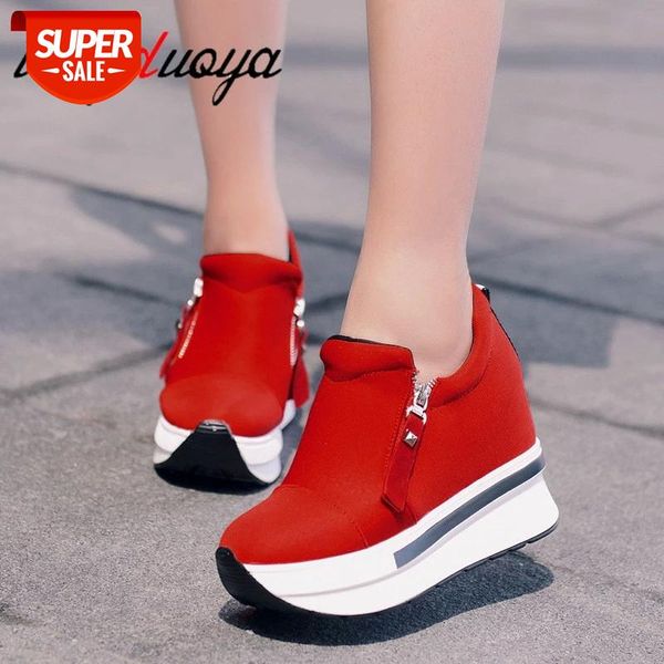 

platform sneakers women shoes red casual shoes comfortable platform heels black canvas women invisible wedge sneaker #xg4c