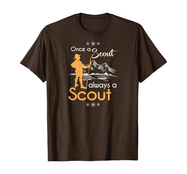 

Scout T-Shirt - Once a scout always a scout., Mainly pictures