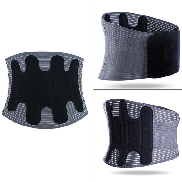 

waist support back belt, support, lumbar with removable pad and steel splint, Black;gray