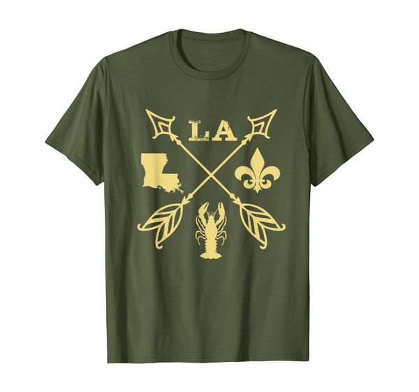 

louisiana arrow t shirt new orleans mardi gras t-shirt, White;black