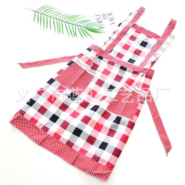 

korean apron polyester cotton princess skirt double kitchen cooking fouling cleaning