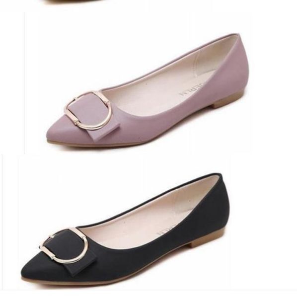 

women's shoes in spring and autumn flat bottom pointed end @1010, Black