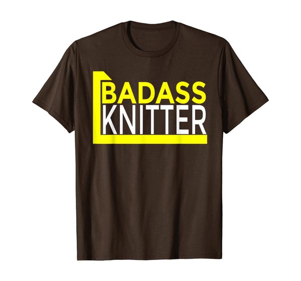 

badass knitter knitting men women gift t-shirt, White;black