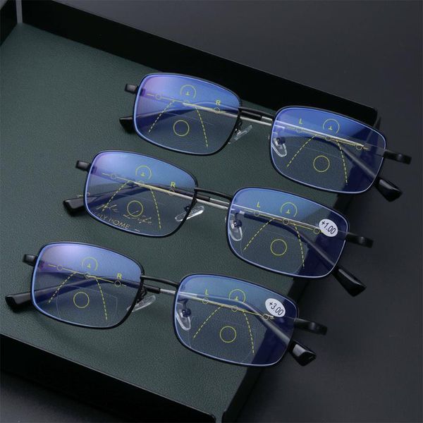 

reading glasses multifocal blue light blocking presbyopia progressive anti glare eye strain readers eyeglass