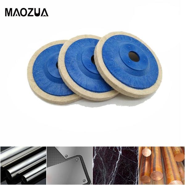 

care products 4 inch 100mm wool polishing wheel buffing pads angle grinder felt disc for car metal marble glass ceramics