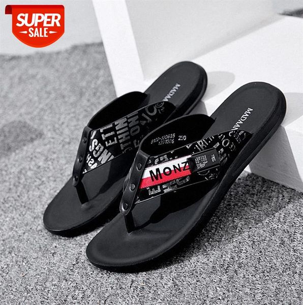 

flip-flops men's shoes casual outdoor black sandals slippers #ie72