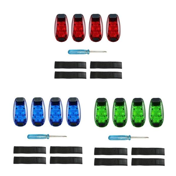 

durable bicycle lights delicate design 4x led safety clip on sports dog collar bike cycling tail warning